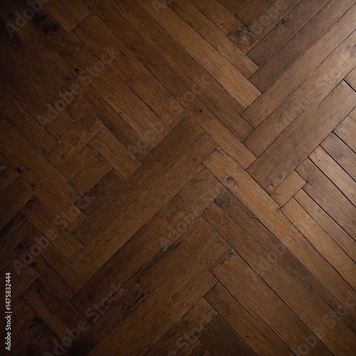  Herringbone Wood Floor Close-Up.