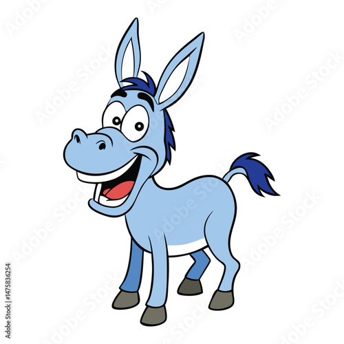 A laughing donkey is a humorous term describing a donkey's distinctive, loud, and hearty braying sound, often perceived as resembling human laughter. It's a playful, unique noise.
