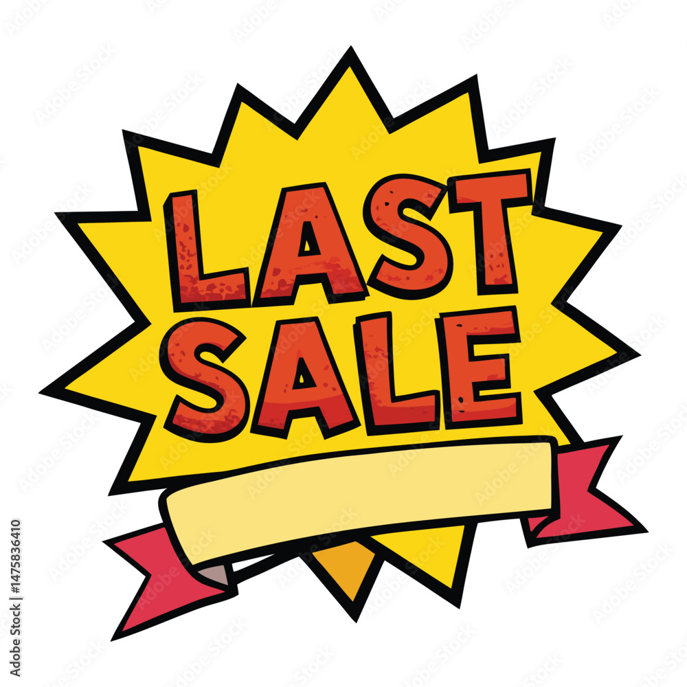 Fototapeta premium A last-chance sale offers deeply discounted prices on products, marking the final opportunity to buy before items are discontinued or removed from stock. Don't miss out!