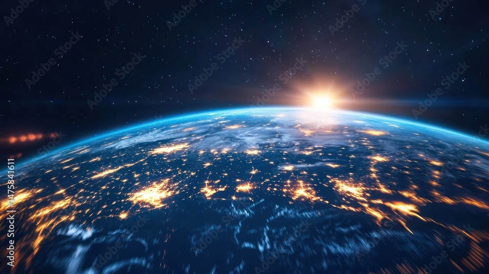 Obraz premium Earthrise: A Breathtaking View of Our Planet from Space
