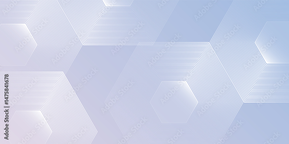 Vector hexagon lines on light mesh blue an pink background. Geometric stripe line art design for poster, brochure, cover, website, header, web banner, presentation modern abstract design Vector hexagon lines on light mesh blue an pink background. Geometric stripe line art design for poster, brochure, cover, website, header, web banner, presentation modern abstract design