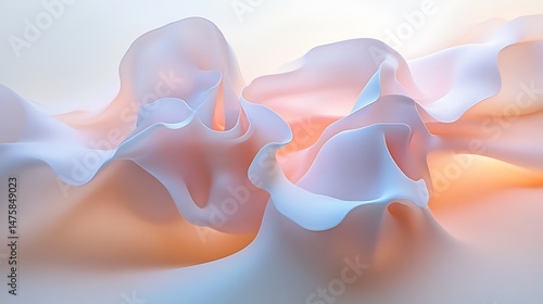 Abstract Flowing Colorful Smoke Waves