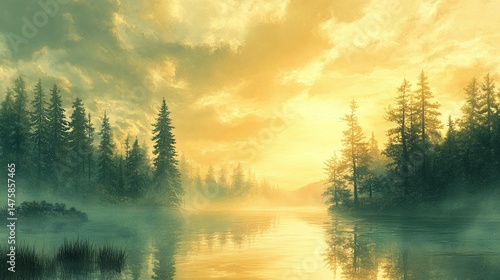Golden Sunrise Lake