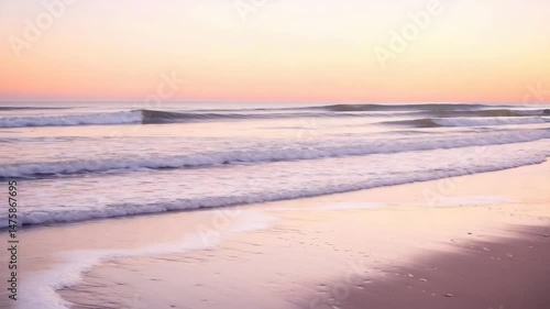 Wallpaper Mural Serene Sunset Over Calm Ocean Waves on Tranquil Beach Shoreline Torontodigital.ca