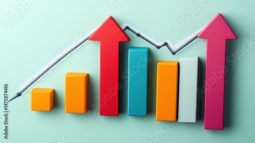 Free Download Colorful Upward Trend: Business Growth and Success Visualization - GFXLoad