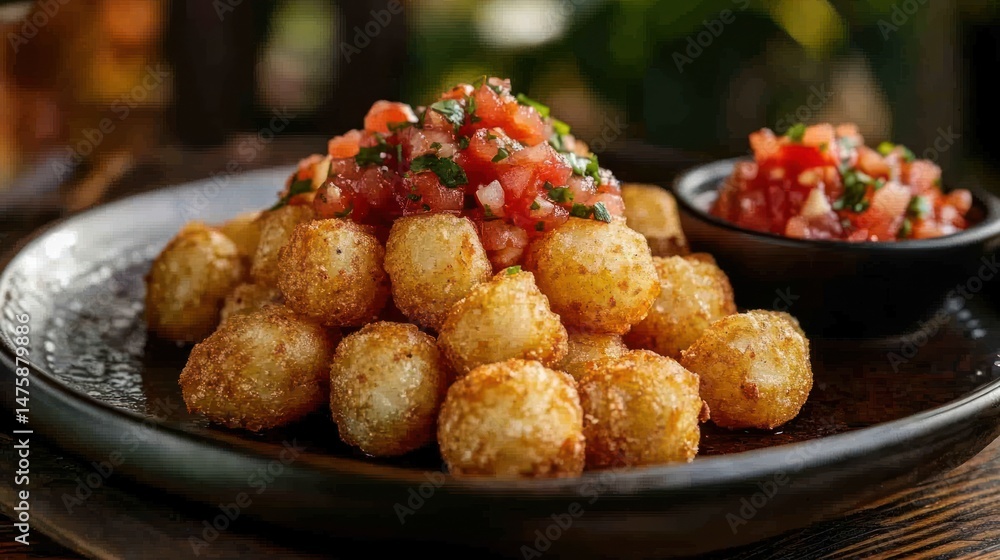 Crispy Potato Tots with Zesty Salsa: A Delicious Snack Crispy Potato Tots with Zesty Salsa: A Delicious Snack
