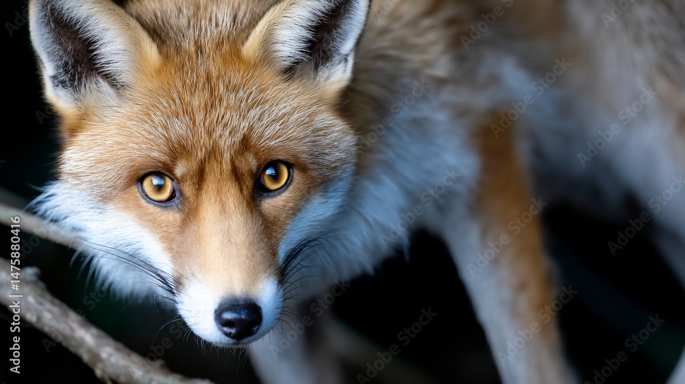 Obraz premium Close-up of a red fox