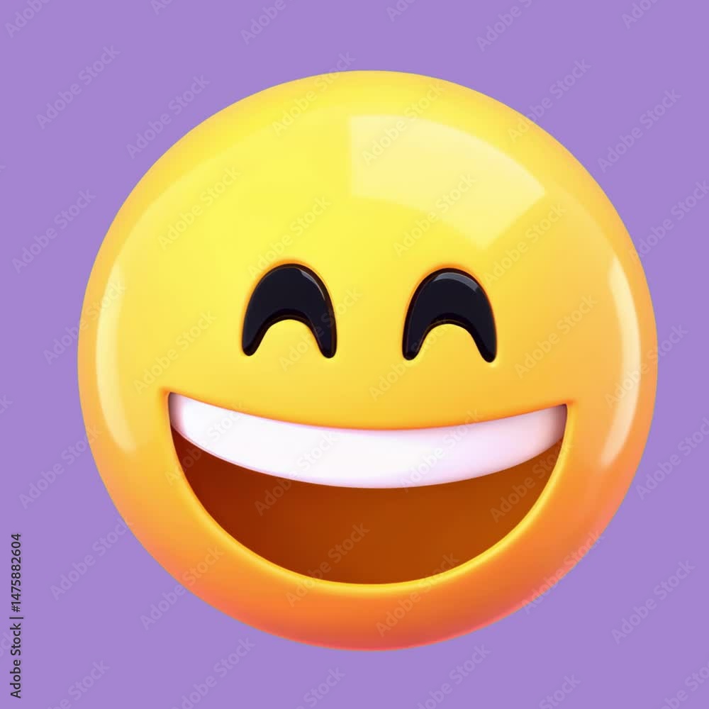Bright cheerful emoji face Bright cheerful emoji face