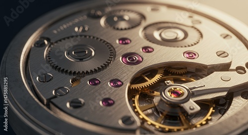 Wallpaper Mural The Intricate Mechanics of a Vintage Watch Movement Torontodigital.ca