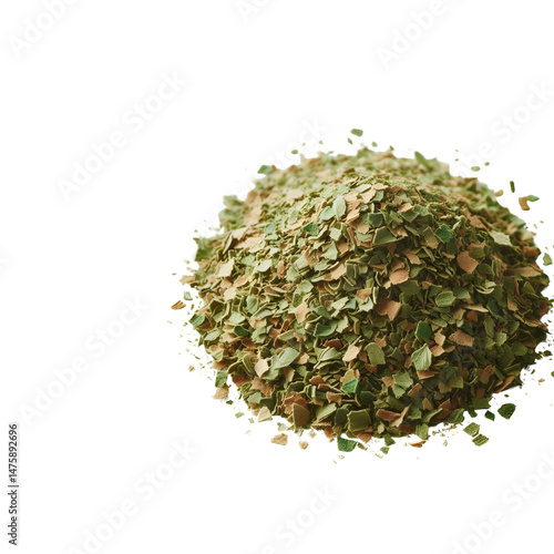 Buy organic alfalfa leaf cut and sifted bulk herbs online for tea making on transparent background