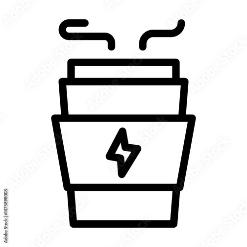 coffee booster Line Icon
