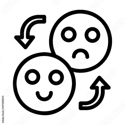 mood swings Line Icon