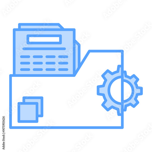 Folder management  icon blue
