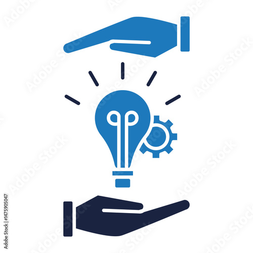Project development icon blue