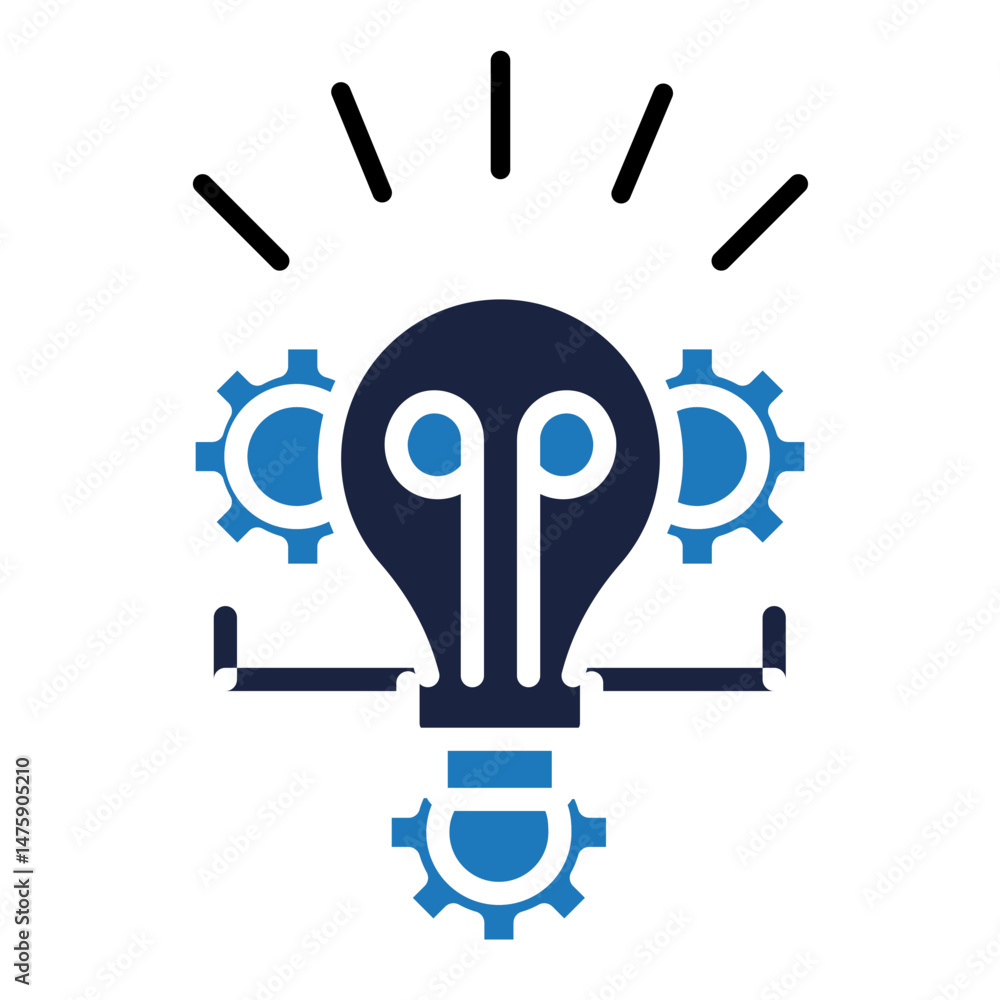 solution bulb icon blue solution bulb icon blue