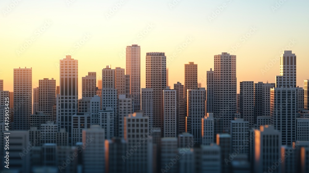 Obraz premium Urban development unfolding city skyline under construction modern metropolis gigapixel perspective