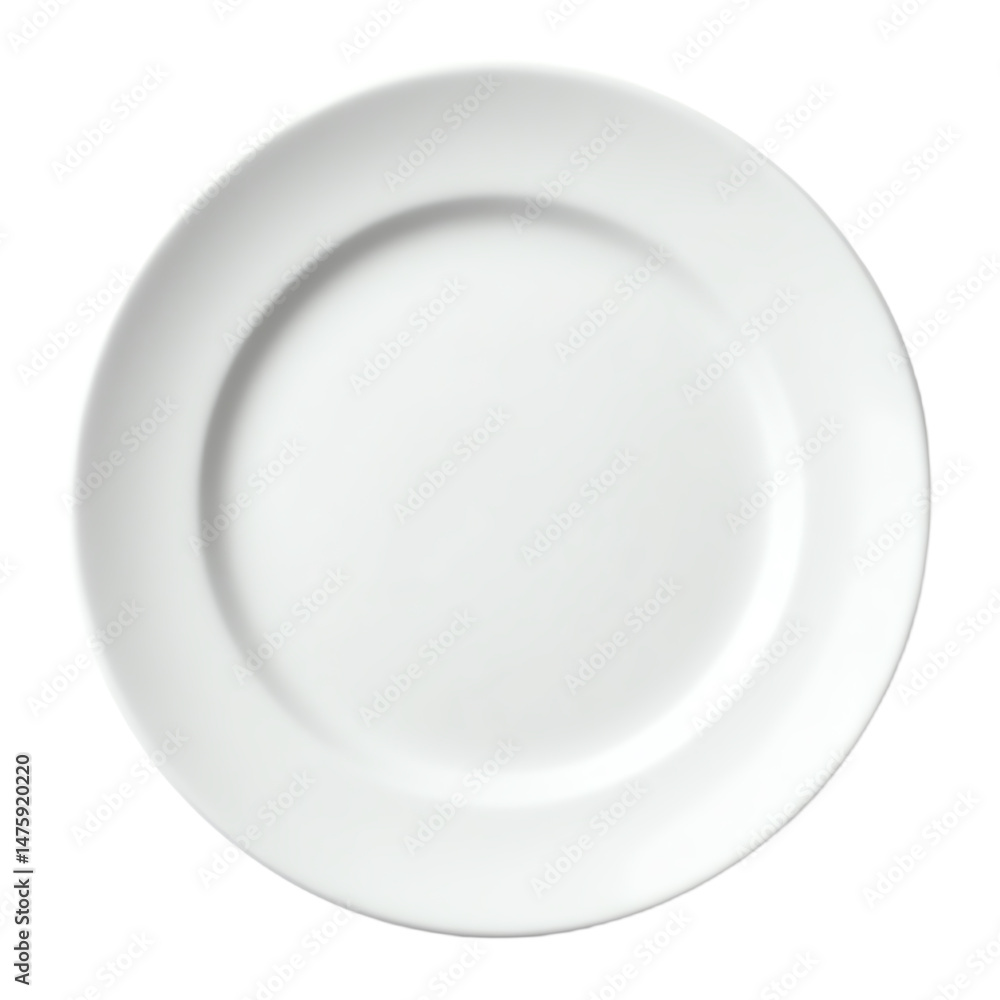 Minimalist white plate for culinary displays. Minimalist white plate for culinary displays.