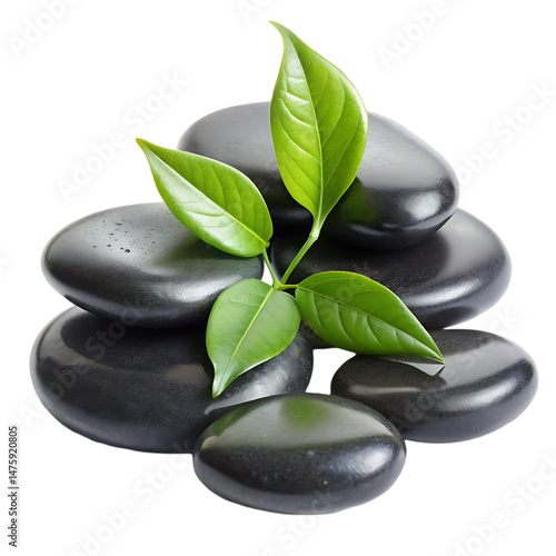 Zen Stones and Green Leaves: Spa and Wellness Image