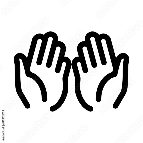 Pray Icon Leadership Vector Line Design Style Transparent Background
