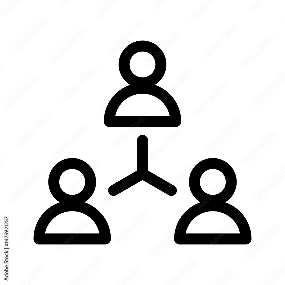 Team Building Icon Leadership Vector Line Design Style Transparent Background Team Building Icon Leadership Vector Line Design Style Transparent Background