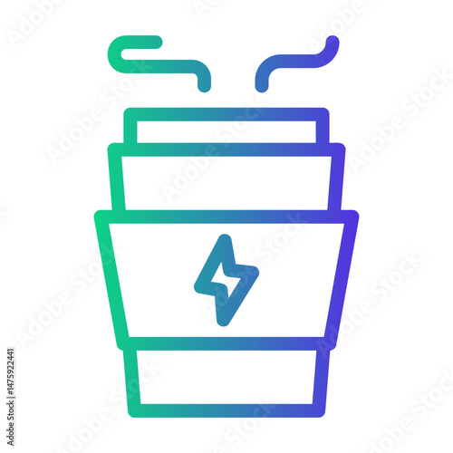 coffee booster Line Gradient Icon