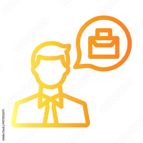 thoughts Line Gradient Icon