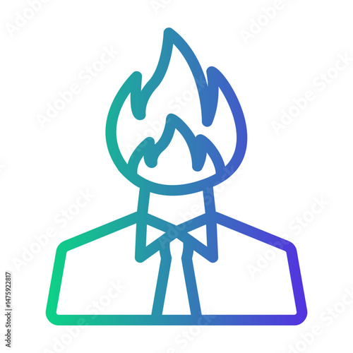 burnout Line Gradient Icon