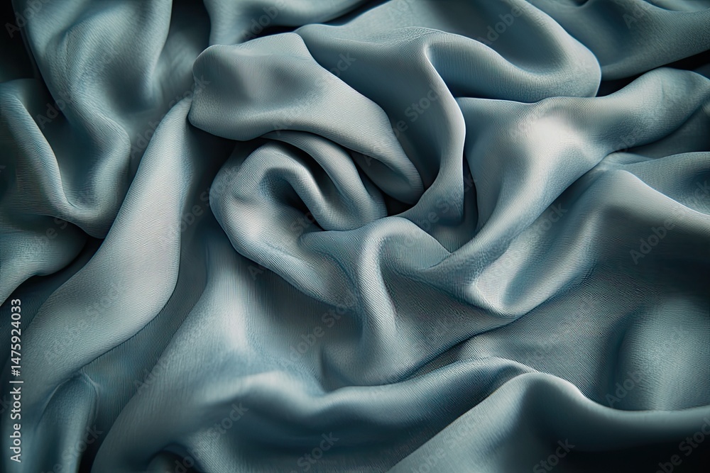 Fototapeta premium Draped, smooth, muted-gray fabric