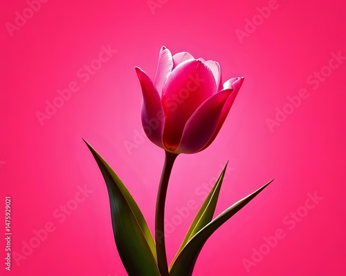 Wallpaper Mural A realistic pink red tulip isolated with transparent background  Torontodigital.ca