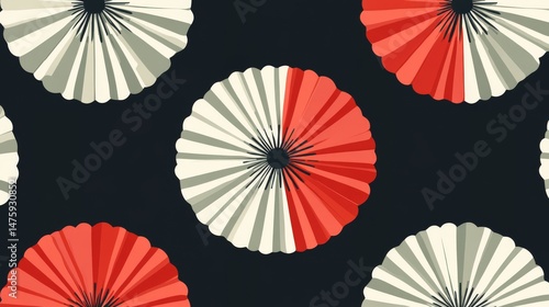 Elegant Japanese Fan Pattern Design japanese patterns