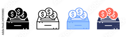 Donation icon sheet multiple style collection