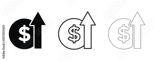 Cost Reduction icon set vector for computer, web and mobile apps.