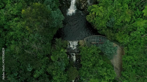 Aerial View of Steavenson Falls in Marysville, Victoria, Australia