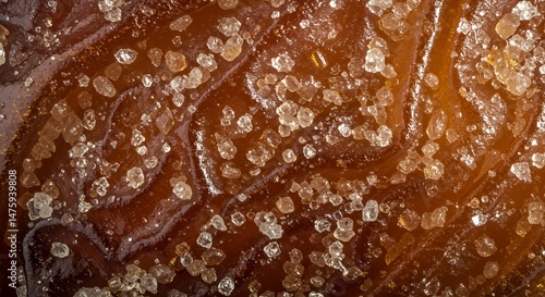 Macro Photography of Salted Caramel Candy Texture