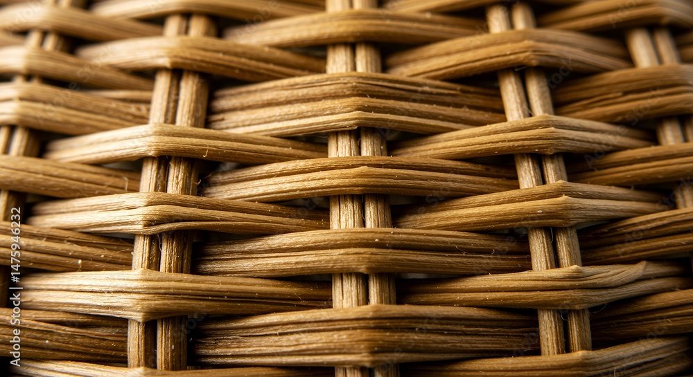 Intricate Woven Texture: A Close-Up of Brown Wicker Intricate Woven Texture: A Close-Up of Brown Wicker