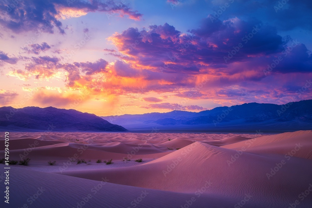 Naklejka premium Desert sunset panorama (2)