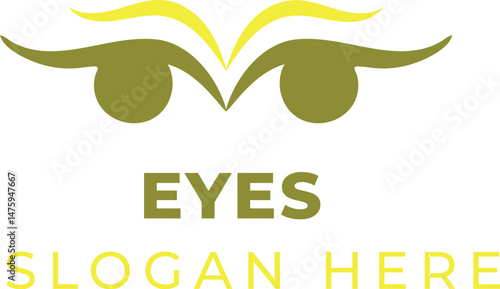 The Watchful Gaze: Realistic Human Eyes Framed in Olive Green