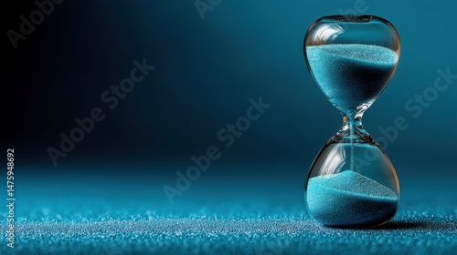 Hourglass representing the concept of weighted delay in wealth and the heavy yet patient wait for financial success