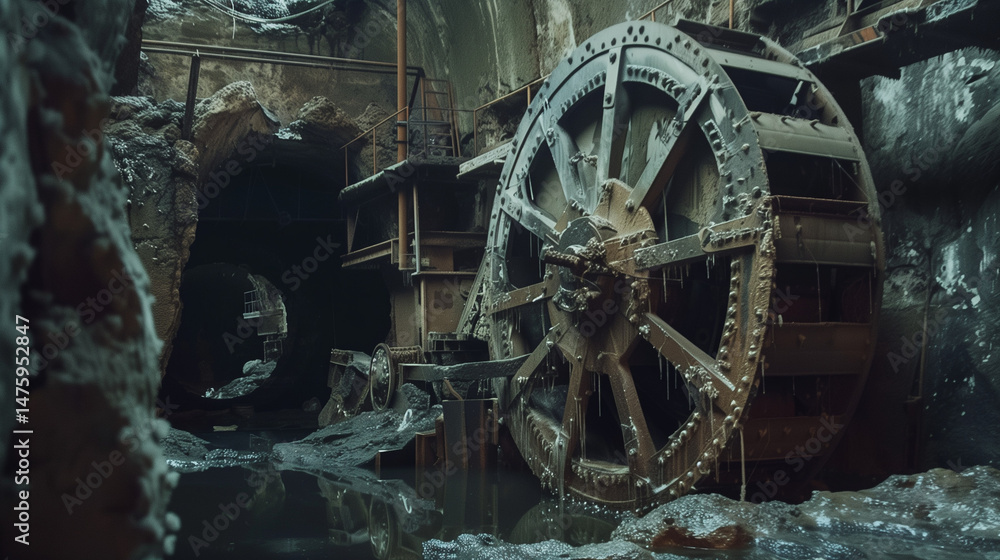 Spain, Province of Huelva, Huelva, Salt mine machinery . Spain, Province of Huelva, Huelva, Salt mine machinery .