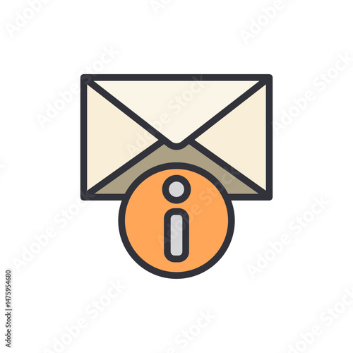Alert About New Email Received In The Inbox With Information Symbol