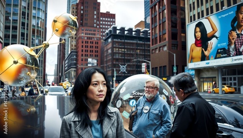 City Life with Artistic Elements