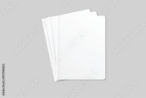 Vector realistic 3d magazine mockup with white blank cover isolated on background. For the business presentation magazine, notebook, booklet, brochure, catalogue or a publisher advertising corporate
