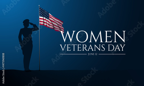 Happy Women Veterans Day United States of America background vector illustration