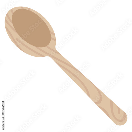wooden spoon isolated on white
