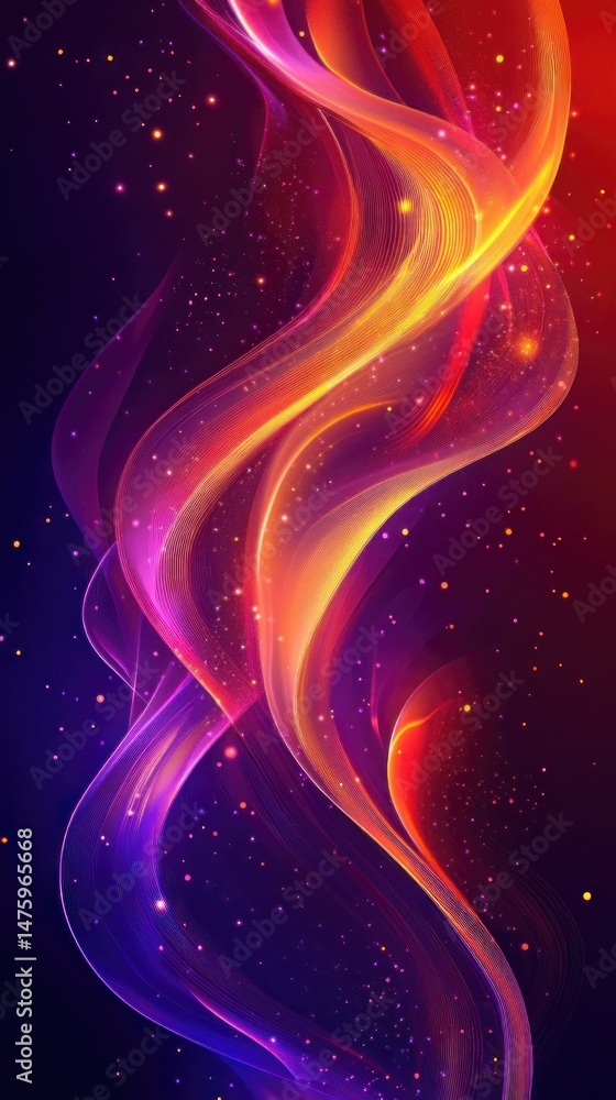 Bright and dynamic abstract with curving lines Bright and dynamic abstract with curving lines