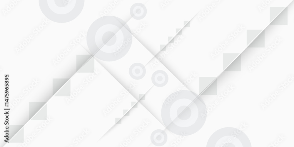 Fototapeta premium Gradient white monochrome background vector design in eps 10