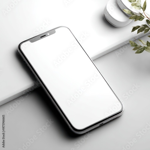Custom phone mockup with room to insert your app promotion or branding design.