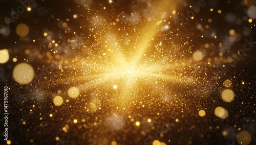 Golden Sparkling Burst