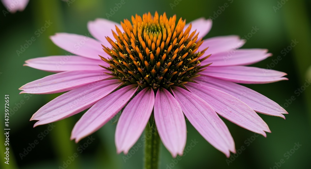 Obraz premium Echinacea Flower Close Up with Pink Petals