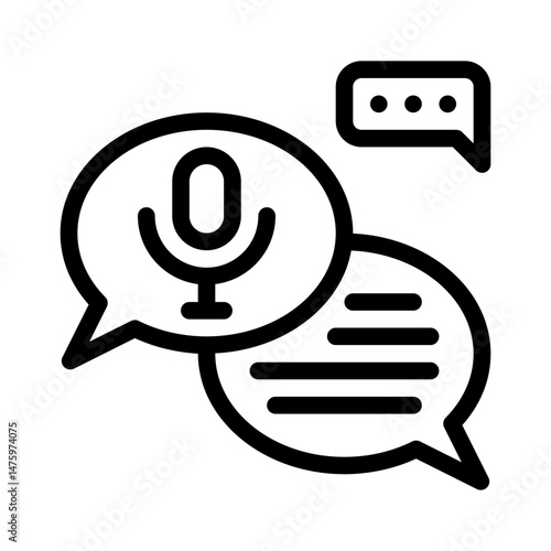 voice message line icon